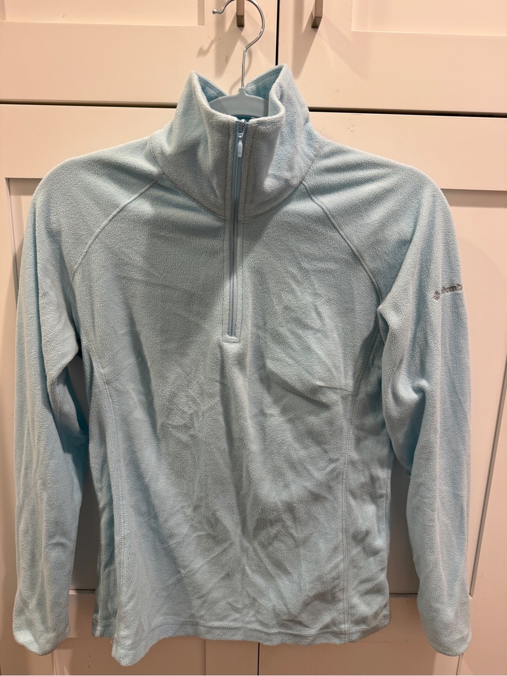 Columbia Women's Pale Blue Teddy Fleece Half-Zip Jacket